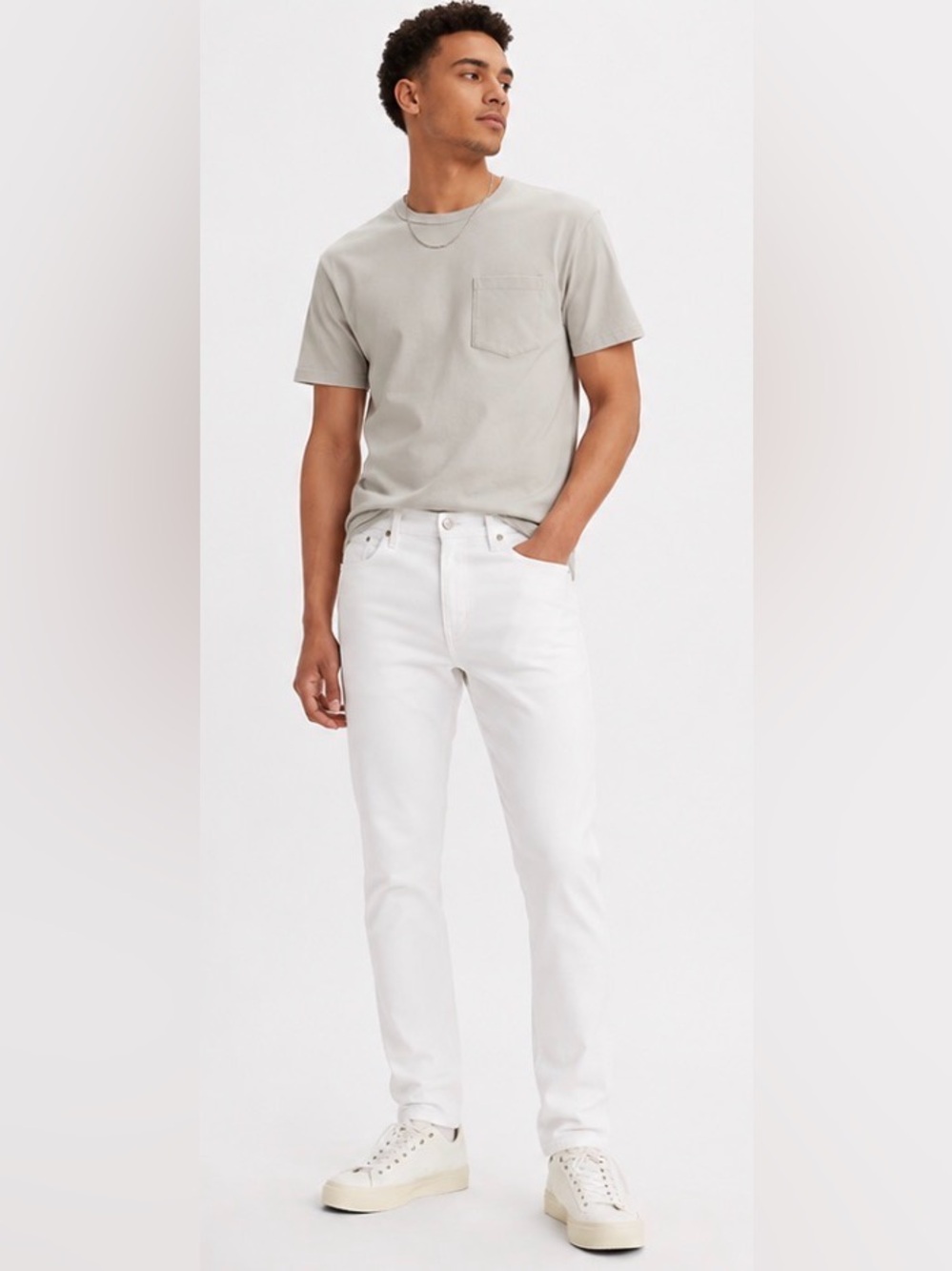 Levi's White Slim Men's Jeans